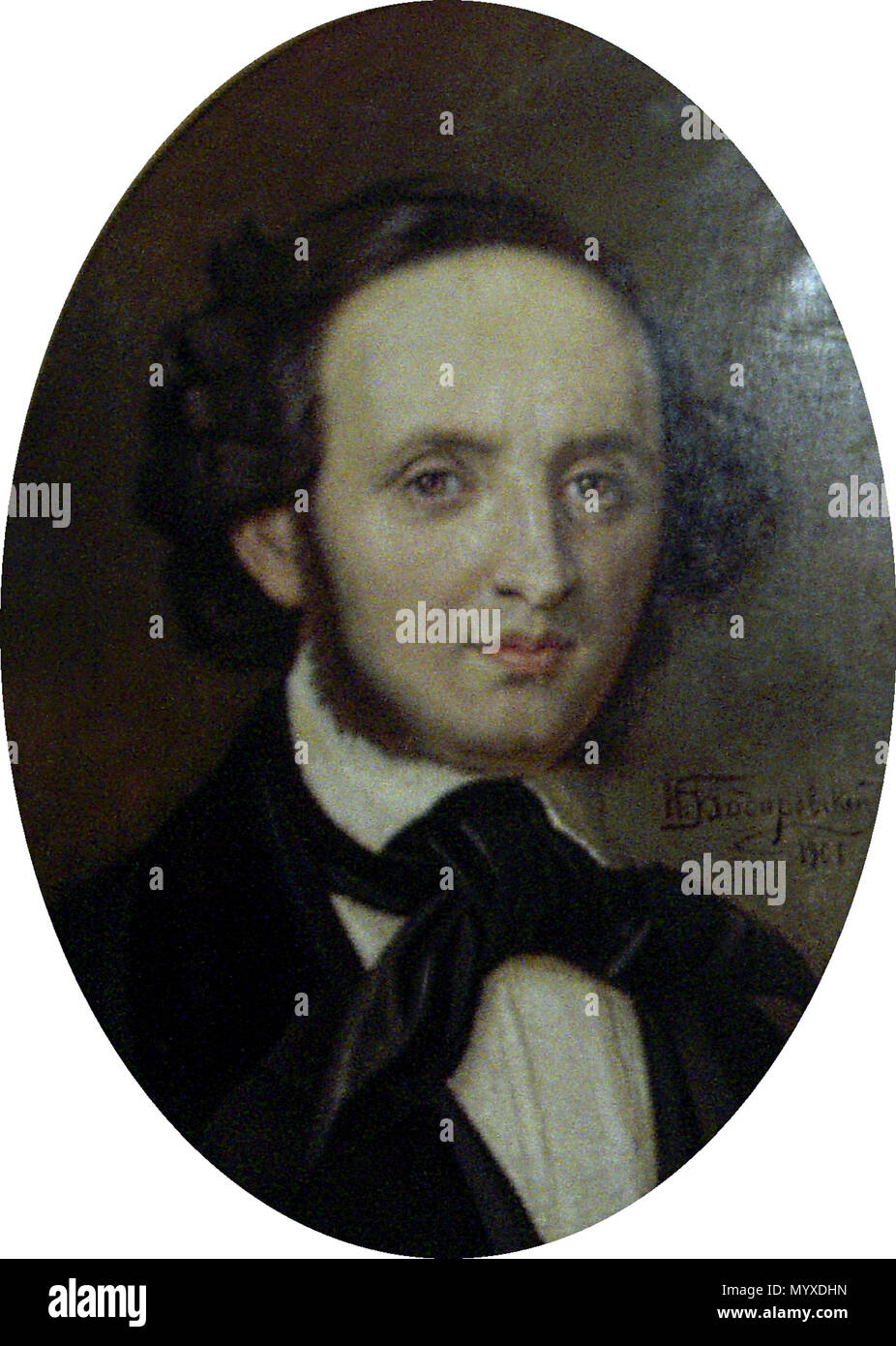 . Anglais : Portrait de Jakob Ludwig Felix Mendelssohn Bartholdy ? ? ? ? ? ? ? ? ? ? ? ? ? ?  ? ? ? ? ? ? ?  ? ? ? ? ? ? ? ? ? ? ? ? . 1901 15 027 Bodarevsky Banque D'Images