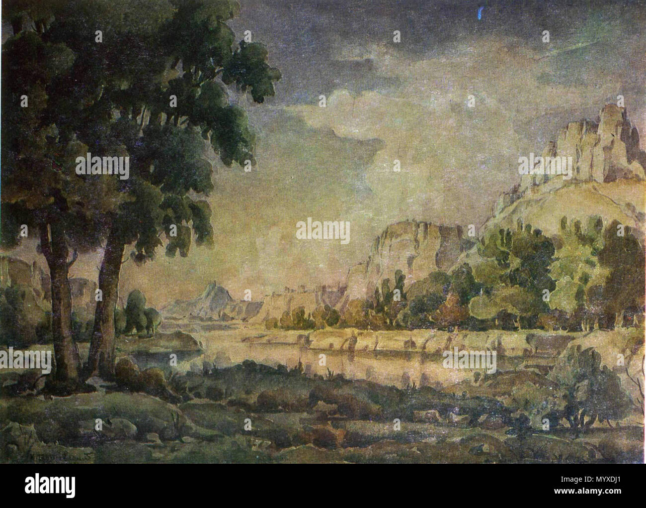 . Константи́на Фёдоровича картины Русский : Богае́вского (1872 - 1943) - русского пейзажиста художника-. avant 1947. Konstantin Bogaevsky Bogaevsky 15 Paysage 1931 Crimée Banque D'Images