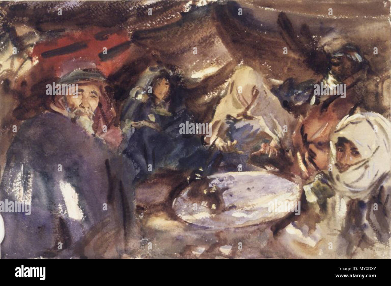. Bohémiens arabes dans une tente . Entre 1905 et 1906 16 Le Musée de Brooklyn - Bohémiens arabes dans une tente - John Singer Sargent Banque D'Images