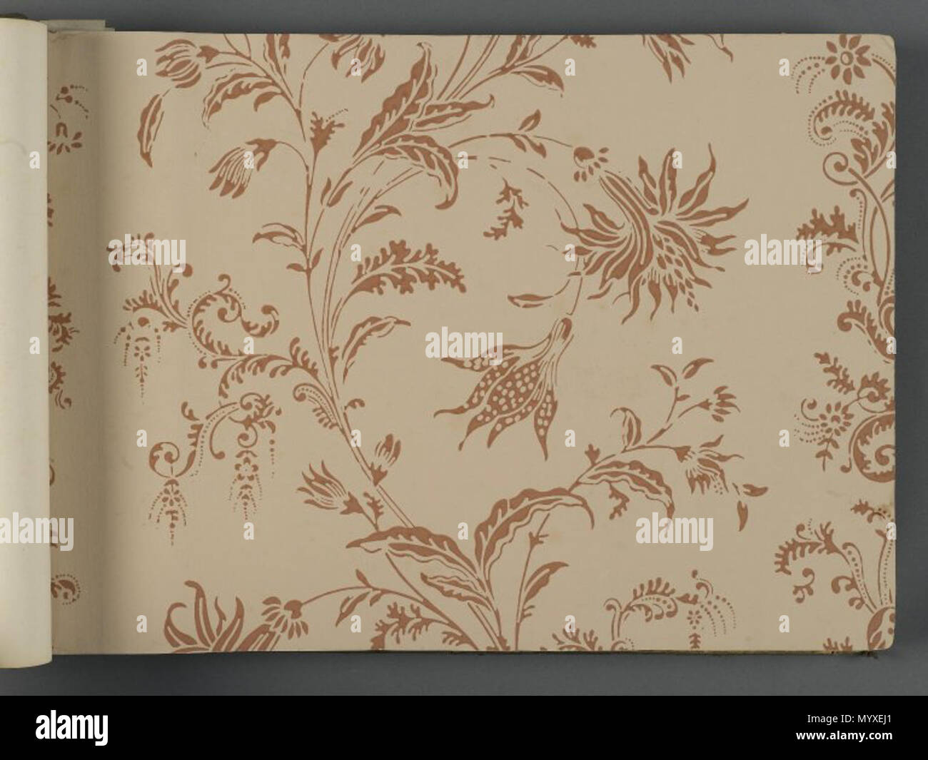. Livre d'échantillons de papier peint 2, page 28 : Pulvériser, motif # 27 . entre 1915 et 1917 18 Le Musée de Brooklyn - Livre d'échantillons de papier peint 2 - William Morris et compagnie - page028 Banque D'Images