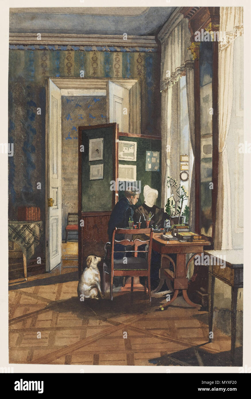 . Une chambre dans le Palais de la Reuss, Dresde . 1835-3719 C. M. Fredro - une chambre dans le Palais de la Reuss, Dresde - Google Art Project Banque D'Images