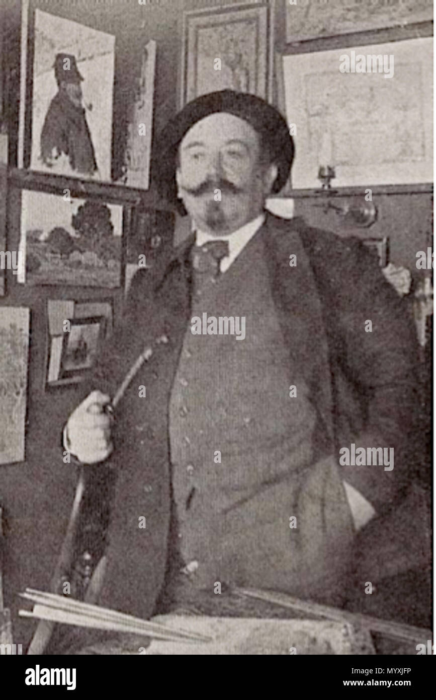 . Anglais : Portrait de Fernand Salkin (1862-1937), peintre, à la Galerie Georges Petit (Paris). 33 Fernand Salkin (1912) chez Georges Petit Banque D'Images