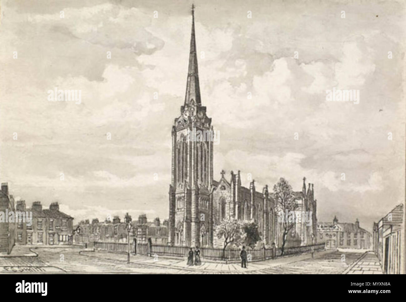. Anglais : la église et St Stephen's Square , c.1886 . vers 1886. Smith, Frederick Schultz (1860-1925) 3 de la église et St Stephen's Square , c.1886 Banque D'Images