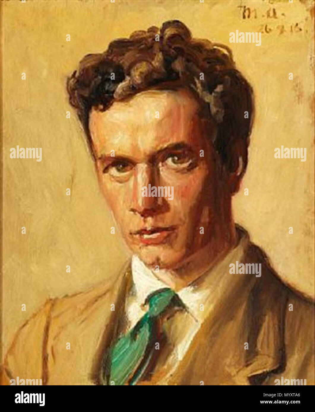 . Anglais : sølvsmed Portraet af Chr. Fjerdingstad, Skagen , 1916 . 5 janvier 1916. Michael Ancher 22 Christian Fjerdingstad par Michael Ancher Banque D'Images