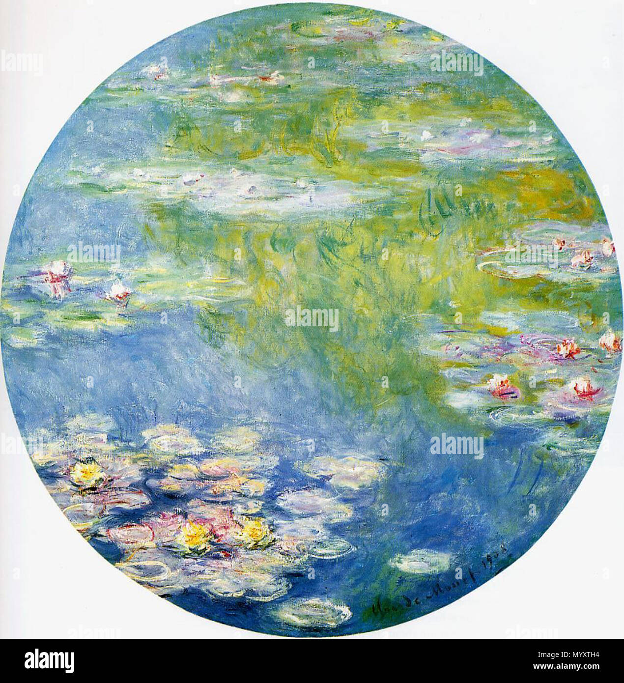 . Français : English : Nymphéas Nymphéas . 1908 22 Claude Monet Water Lilies 1908 Banque D'Images