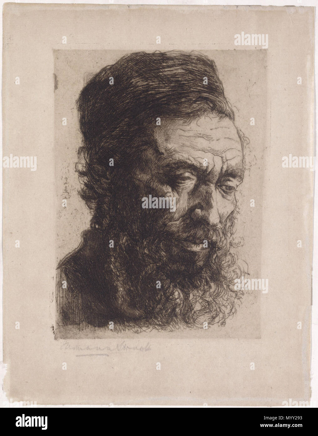 . Deutsch : Polnischer Rabbiner . 1900 Hermann 48 Grafik frappé JMBerlin GDR 9739 Banque D'Images