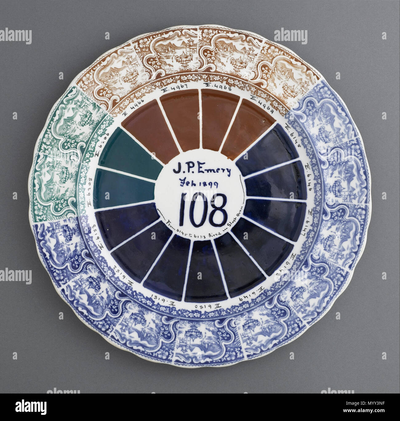 . Anglais : Joseph P. Emery - Exemple de plaque. . 1899. Joseph P. Emery 56 Joseph P. Emery - plaque échantillon - Google Art Project Banque D'Images