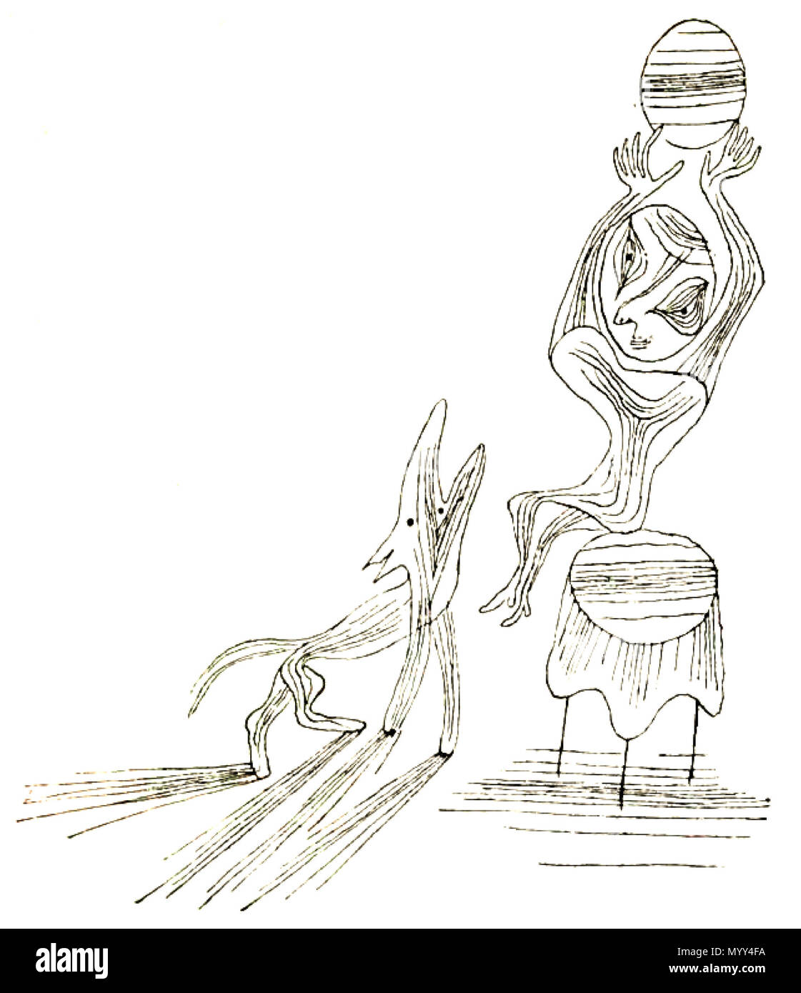 . Anglais : illustration de livre 58 Crevel - Paul Klee, 1930, 02 illust Banque D'Images