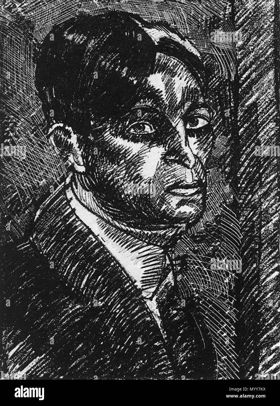 74 Nemes Lampérth József peintre Autoportrait 1920 Banque D'Images