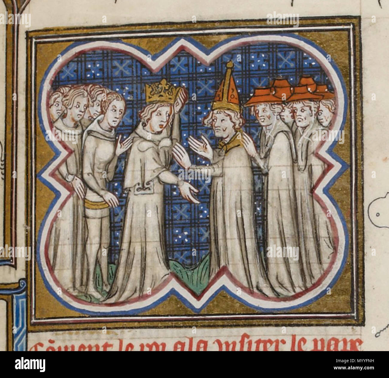 . Čeština : S. Louis et Innocent IV. 90 S. Louis et Innocent IV Banque D'Images