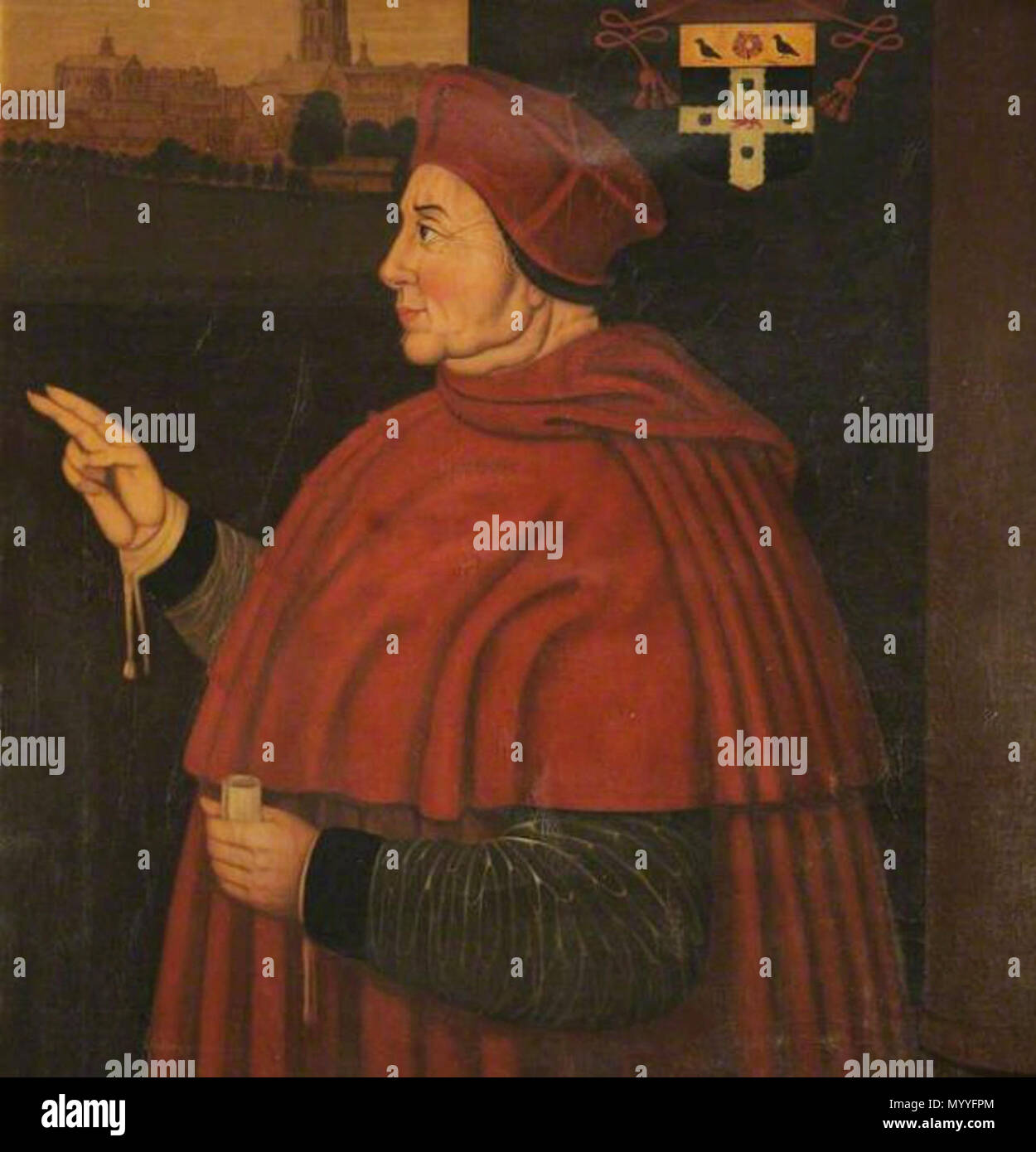 . Anglais : Sampson Strong's portrait du cardinal Wolsey, dépend déjà à Christ Church, Oxford . circa 1610. Sampson Strong 90 Sampson Strong's portrait Wolsey à Christ Church Banque D'Images