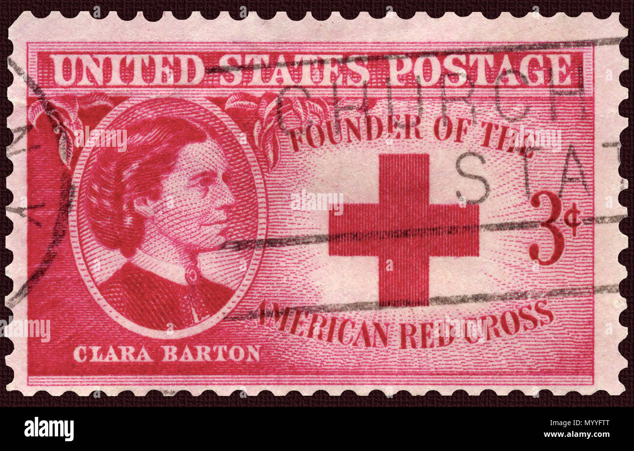 Fondateur de la Croix-Rouge américaine Clara Barton Timbre-poste Banque D'Images