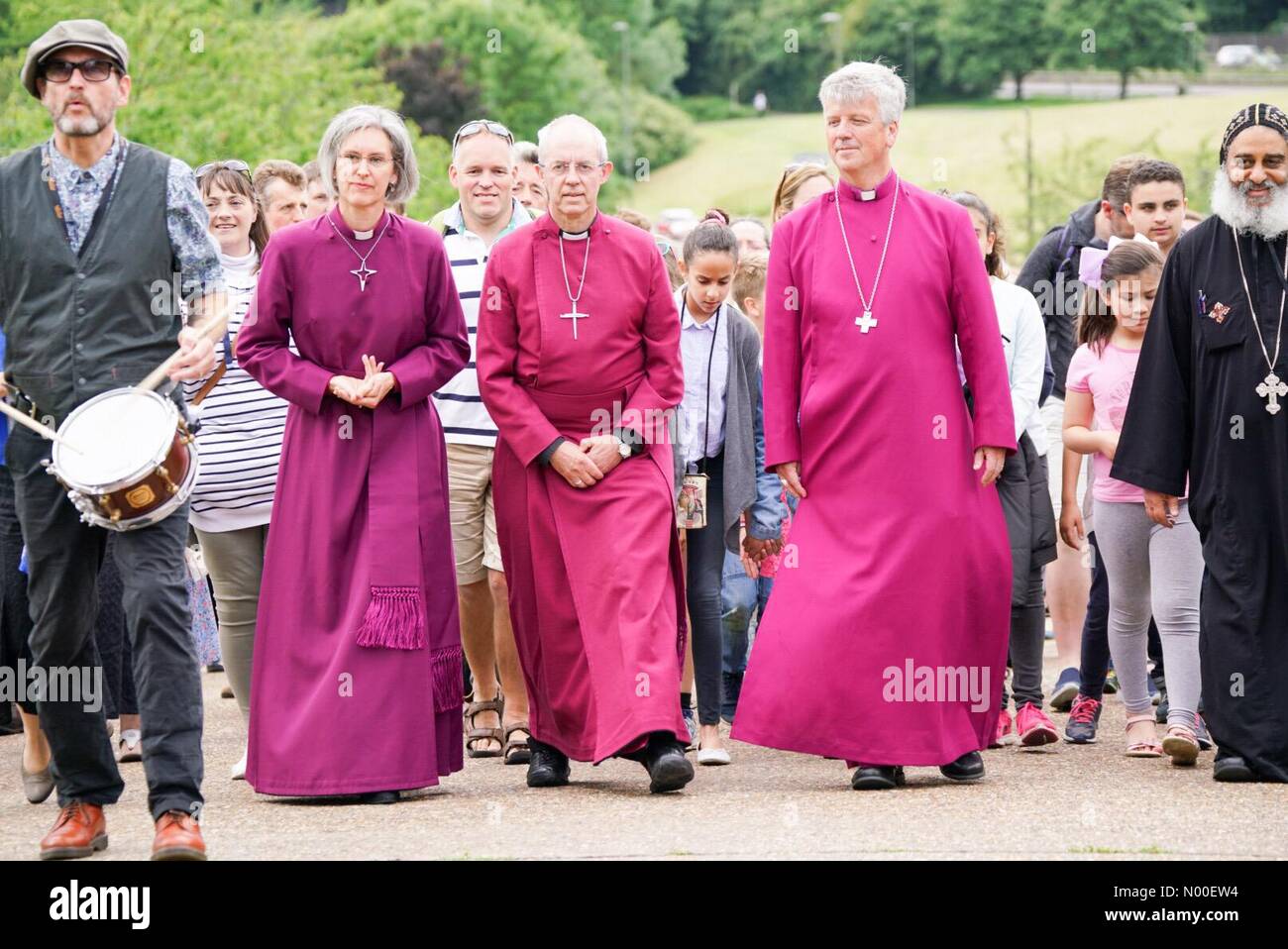 Justin Welby Archevêque de Canterbury pour visiter la Cathédrale de Guildford. , Cathédrale de Guildford Guildford. 04 juin 2017. L'archevêque de Canterbury, Justin Welby, ouverture de l'événement phare de la cathédrale. /StockimoNews jamesjagger : Crédit/Alamy Live News Banque D'Images