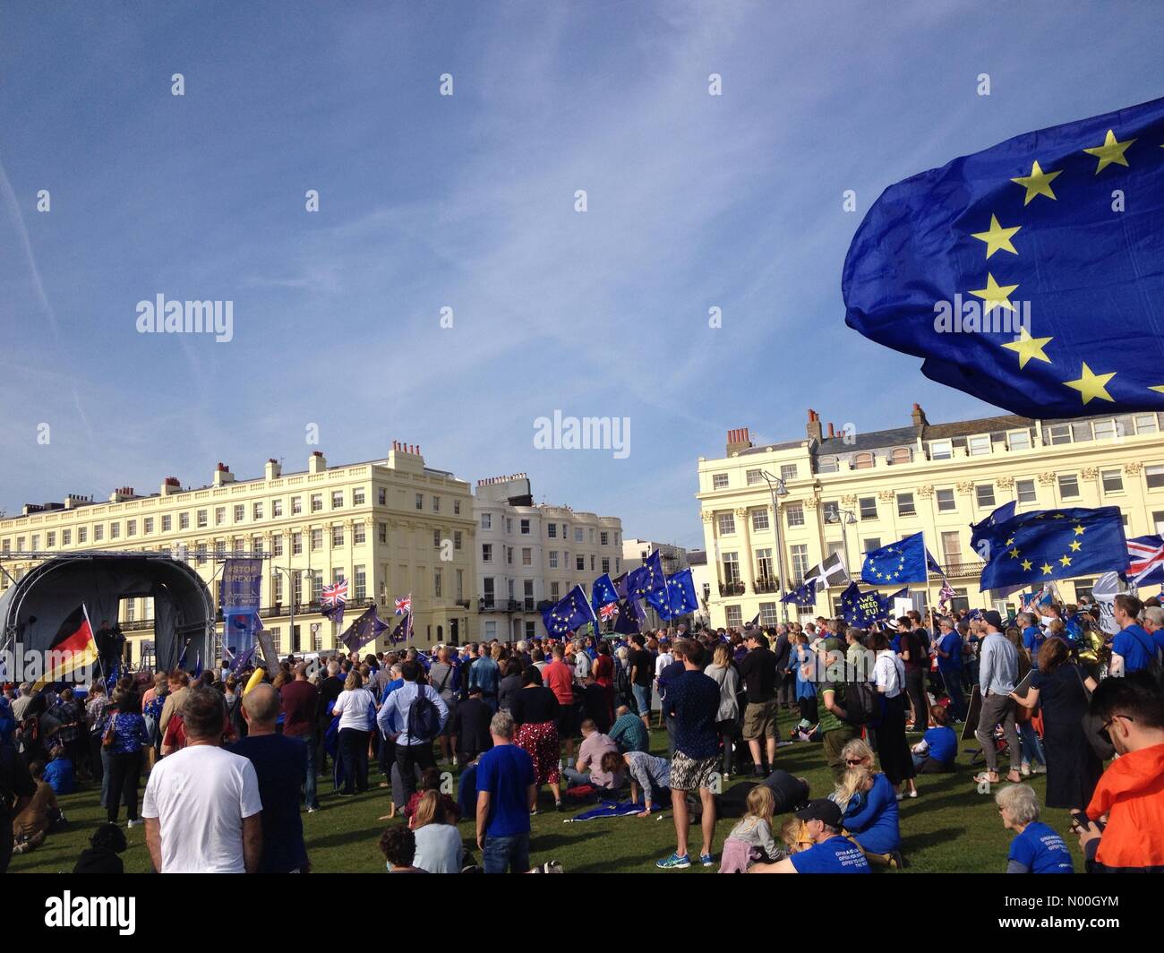 Brighton et Hove, Royaume-Uni. 24 septembre, 2017. Brighton and Hove pour l'UE : Aztec crédit images/stockimonews/Alamy live news Banque D'Images