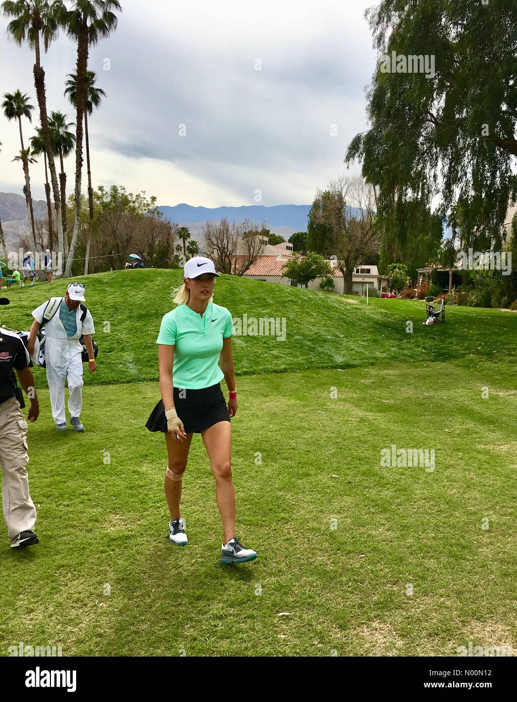 31 mars 2018 Michelle Wie sur le 16ème trou du tournoi de golf de l'inspiration de l'ANA à Mission Hills Country Club de Rancho Mirage, Californie USA Crédit : Lisa Werner/StockimoNews/Alamy Live News Banque D'Images