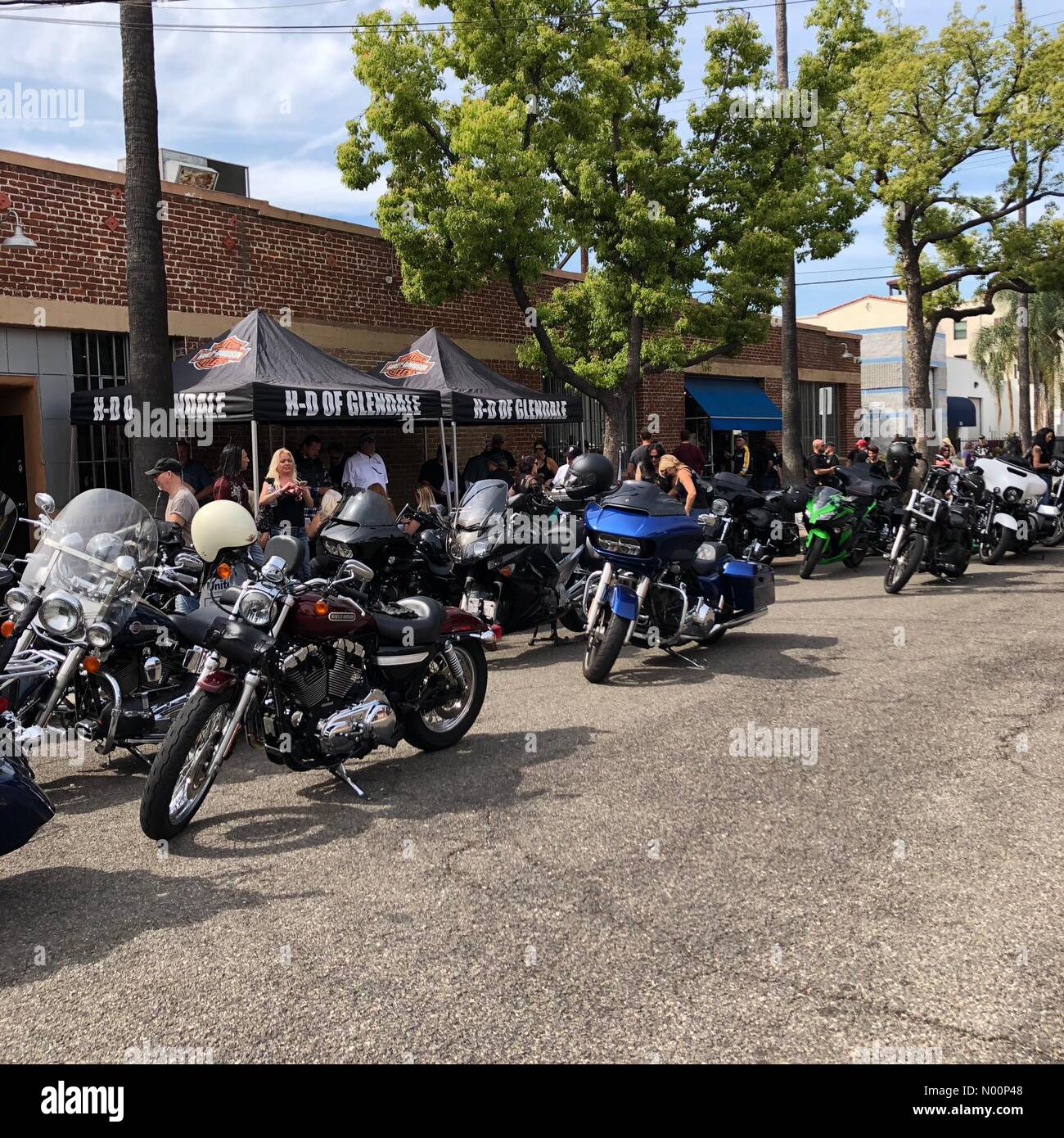 Laval, Québec, le 6 mai 2018 - 2018 Ride pour Ronnie Motorcycle Ride Charity Event - Crédit photo : Rebecca Semaines Howard/Alamy Banque D'Images