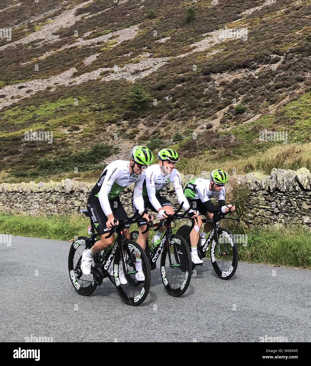 Whinlatter Pass, Cumbria, Royaume-Uni. 6 septembre 2018. Les données de la dimension de l'équipe tour of Britain 2018 Stade 5 : SteveFleming StockimoNews/crédit/Alamy Live News Banque D'Images