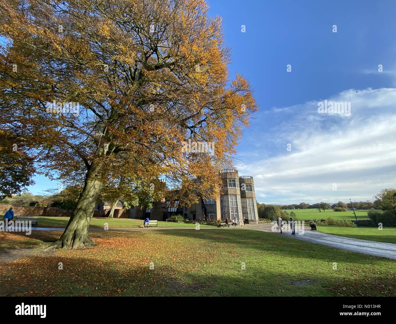 Chorley, Lancashire, Royaume-Uni. 25 octobre 2020. Météo au Royaume-Uni : ensoleillé à Chorley, Lancashire. Ciel bleu et soleil lors d'une journée automnale à Astley Park à Chorley Credit: Lancashire Images/StockimoNews/Alamy Live News Banque D'Images Chorley, Lancashire, Royaume-Uni. 25 octobre 2020. Météo au Royaume-Uni : ensoleillé à Chorley, Lancashire. Ciel bleu et soleil lors d'une journée automnale à Astley Park à Chorley Credit: Lancashire Images/StockimoNews/Alamy Live News Banque D'Images