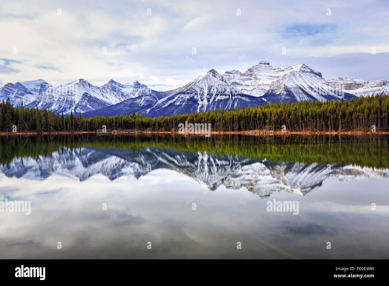 Herbert Lake, parc national de Banff, Canada Banque D'Images