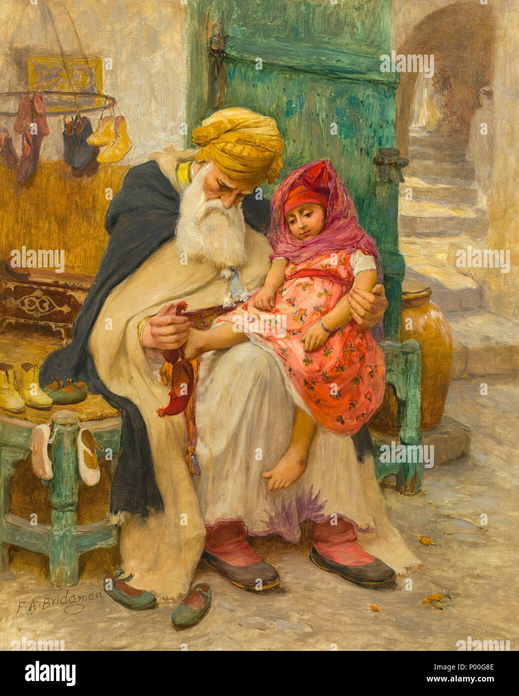 . Français : Les babouches . Date inconnue. Frederick Arthur Bridgman (1847-1928) Alternative Names Frederick A. Bridgman ; Frederic Arthur Bridgman ; Frederic A. Bridgman ; F. A. Bridgman peintre américain Description Date de naissance/décès 10 Novembre 1847 13 janvier 1928 Lieu de naissance/décès Tuskegee, Alabama Rouen, France lieu de travail États-unis, Paris, l'Egypte, l'Algérie contrôle d'autorité : Q1452786 : VIAF 29524438 ISNI : 0000 0000 8108 0049 ULAN : 500021576 RCAC : n86812404 GND : 1037009479 16 WorldCat Bridgman - Les babouches Banque D'Images