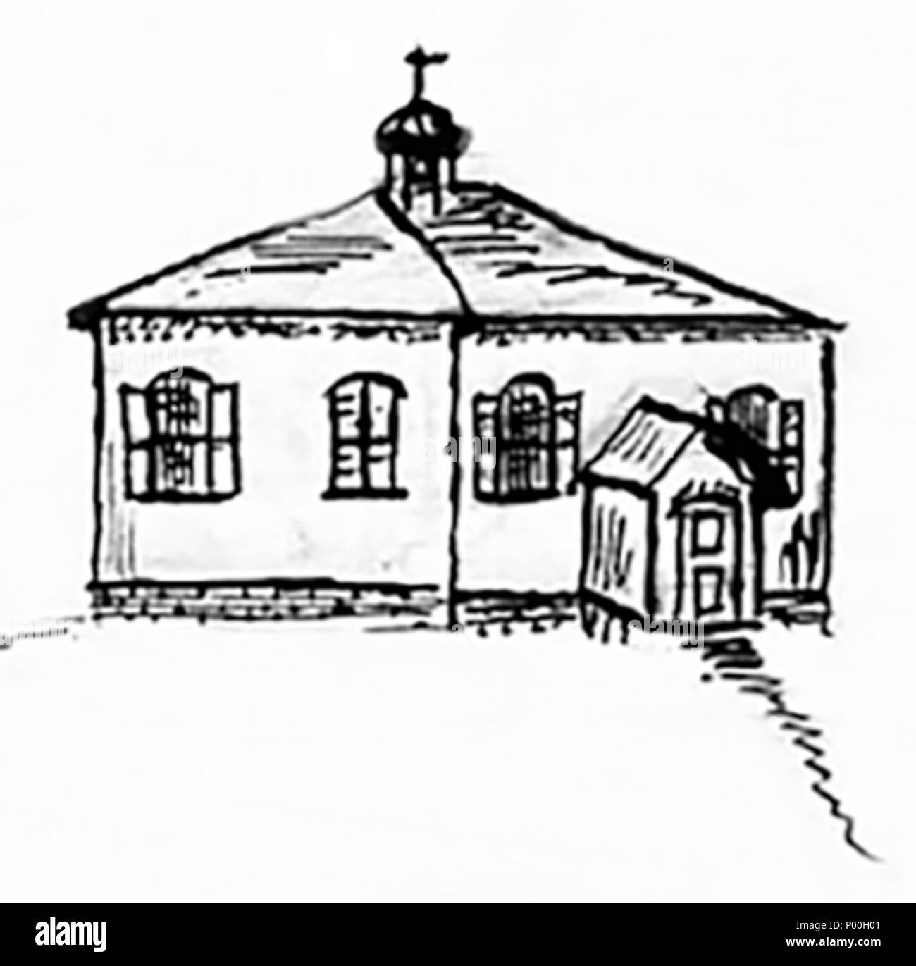 . Anglais : l'Olde Barnstable Palais Colonial OCC-OriginalSketchWiki 75 Banque D'Images