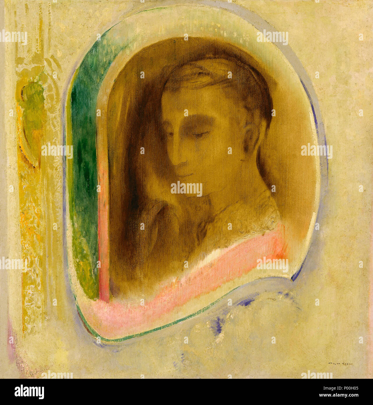 . Anglais : Le Silence . 1911 75 Odilon Redon - Silence - 63,74 - Minneapolis Institute of Arts Banque D'Images