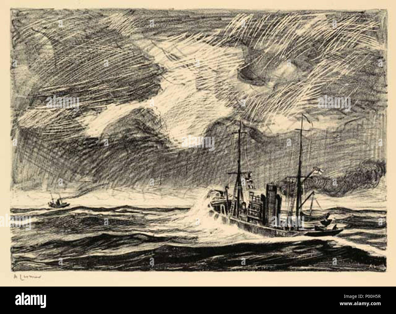 . Les chasseurs de sous-marins . Entre 1918 et 1919 1 Arthur Lismer - chasseurs de sous-marins Banque D'Images