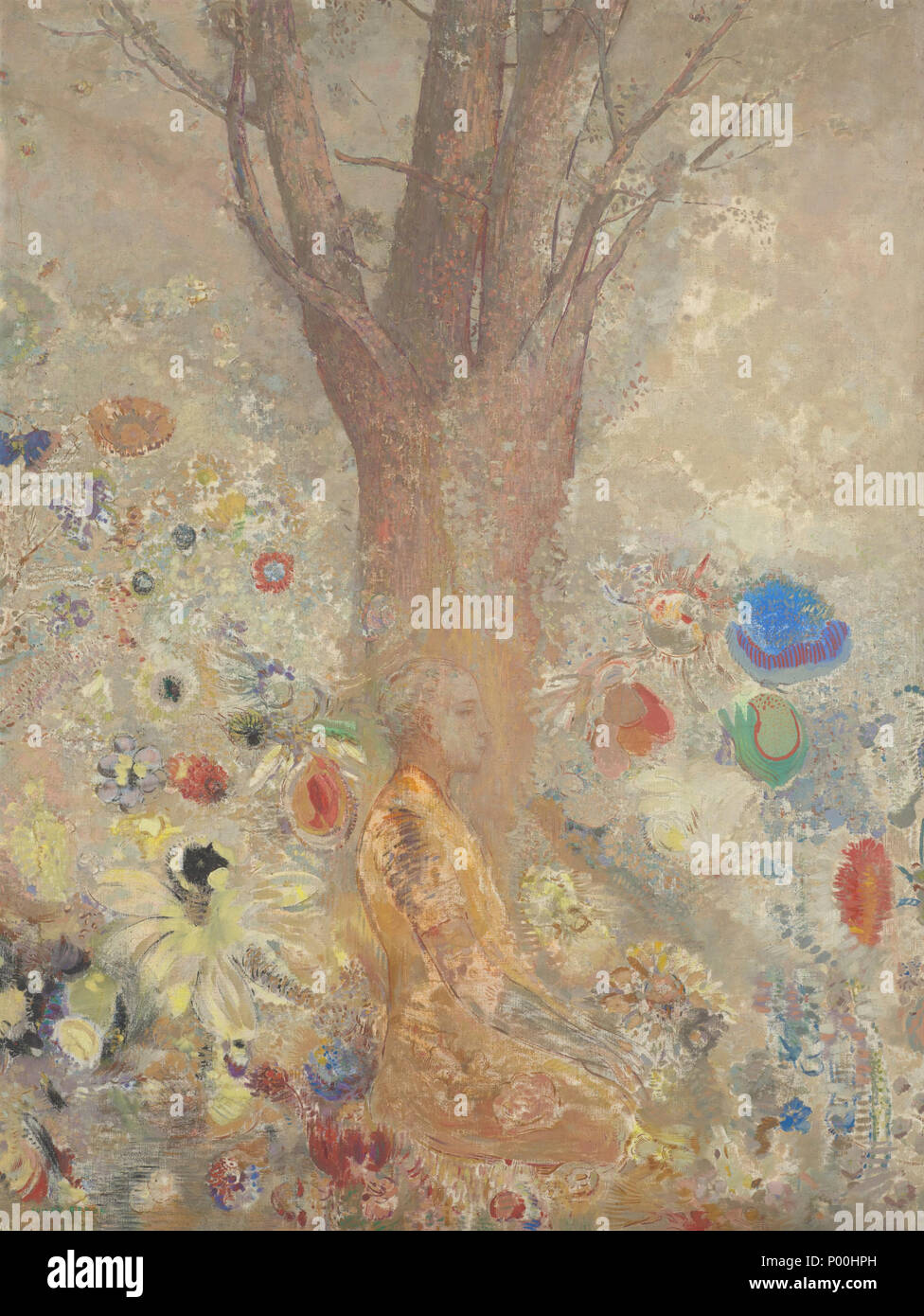 . Anglais : Peinture d'Odilon Redon, 1904 Nederlands : Schilderij van Odilon Redon, 1904 . Anglais : le Bouddha Nederlands : De Boeddha . 1904 - 25 De Boeddha s0465N1996 - Van Gogh Banque D'Images