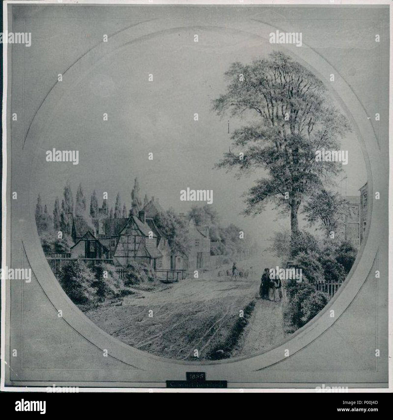 . Anglais : Gammel Kongevej de scène à Copenhague, Danemark. Les petits ponts sur les fossés le long de la route se connecter les propriétés individuelles le la route. . Date inconnue. Hansen, Erik ; Bredgade 68, København K af Gammel Kongevej 79 Parti Banque D'Images