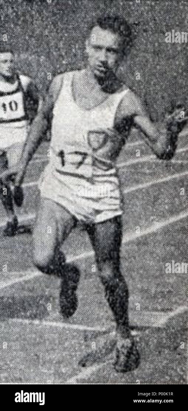 83 Pierre Gonon, champion de Paris du 200 mètres en juillet 1946 Banque D'Images