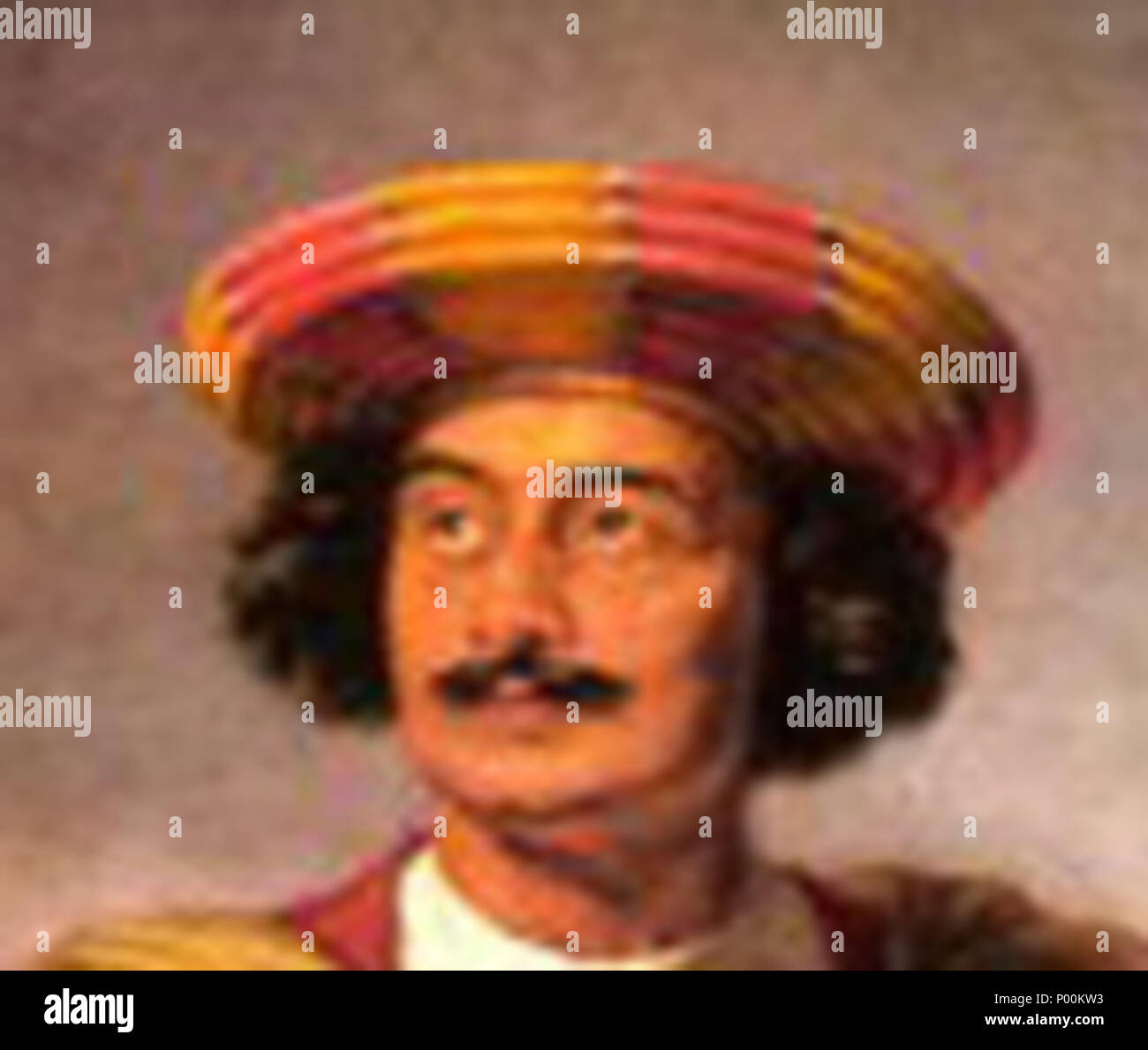 . Anglais : Ram Mohan Roy (1772 - 1833), détail : headwear . avant 1833. Atul 86 Bose Raja Ram Mohan Roy (rognée) Banque D'Images