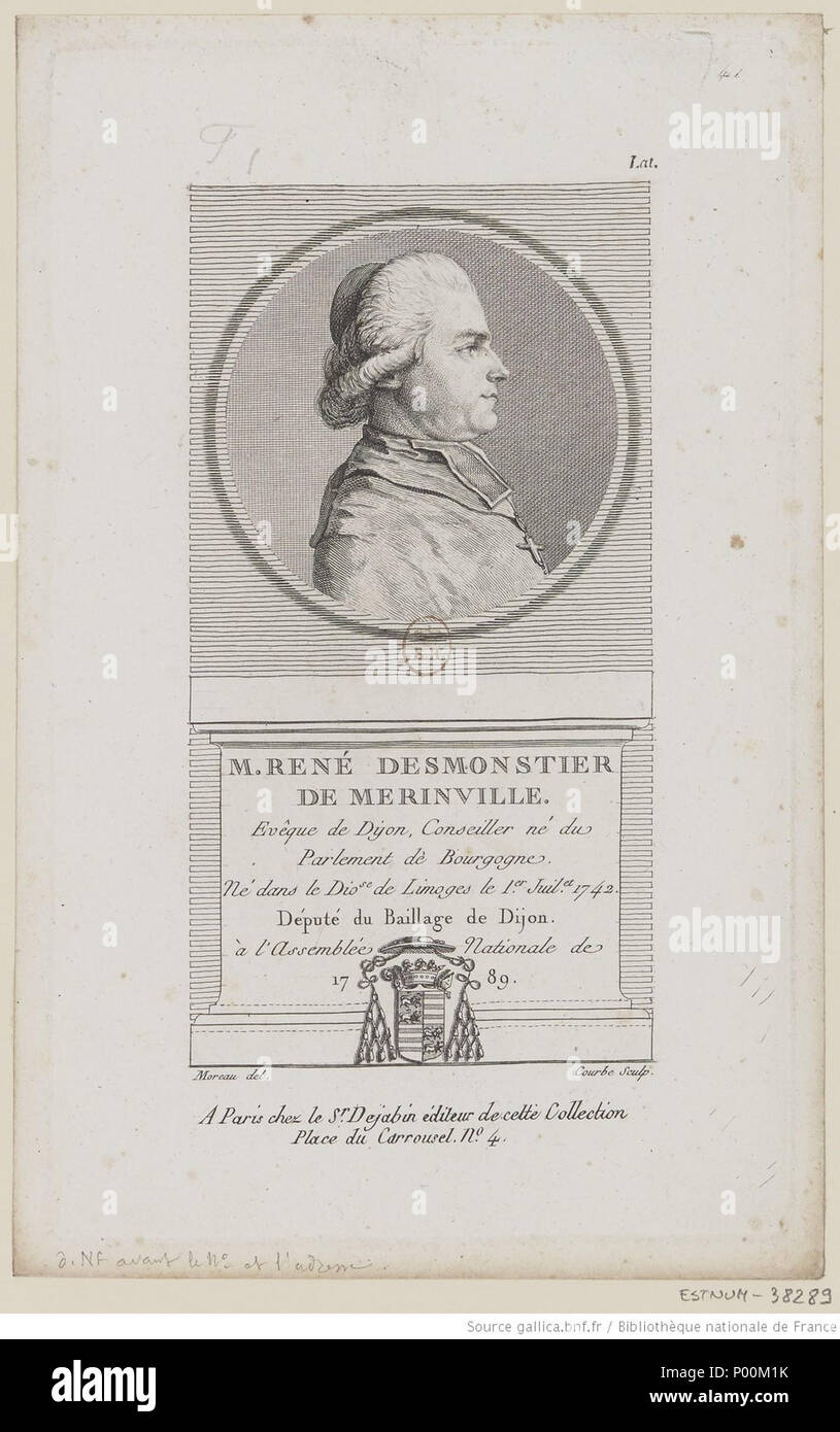 87 René des Monstiers de Mérinville (1742-1829), 1789 Banque D'Images