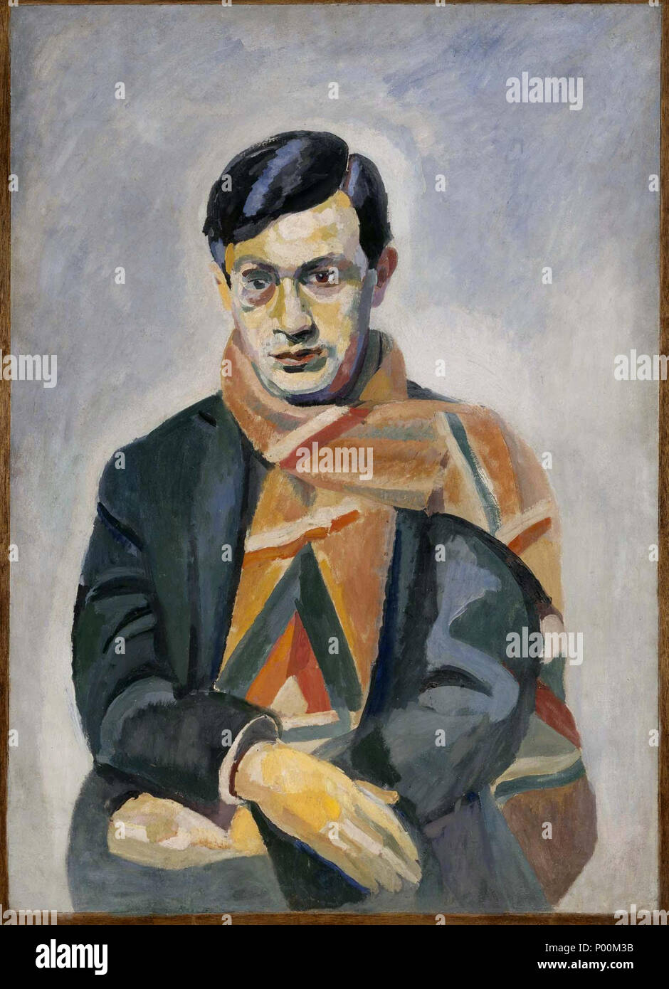 . Portrait de Tristan Tzara . 192388 Retrato de Tristan Tzara (Robert Delaunay) Banque D'Images