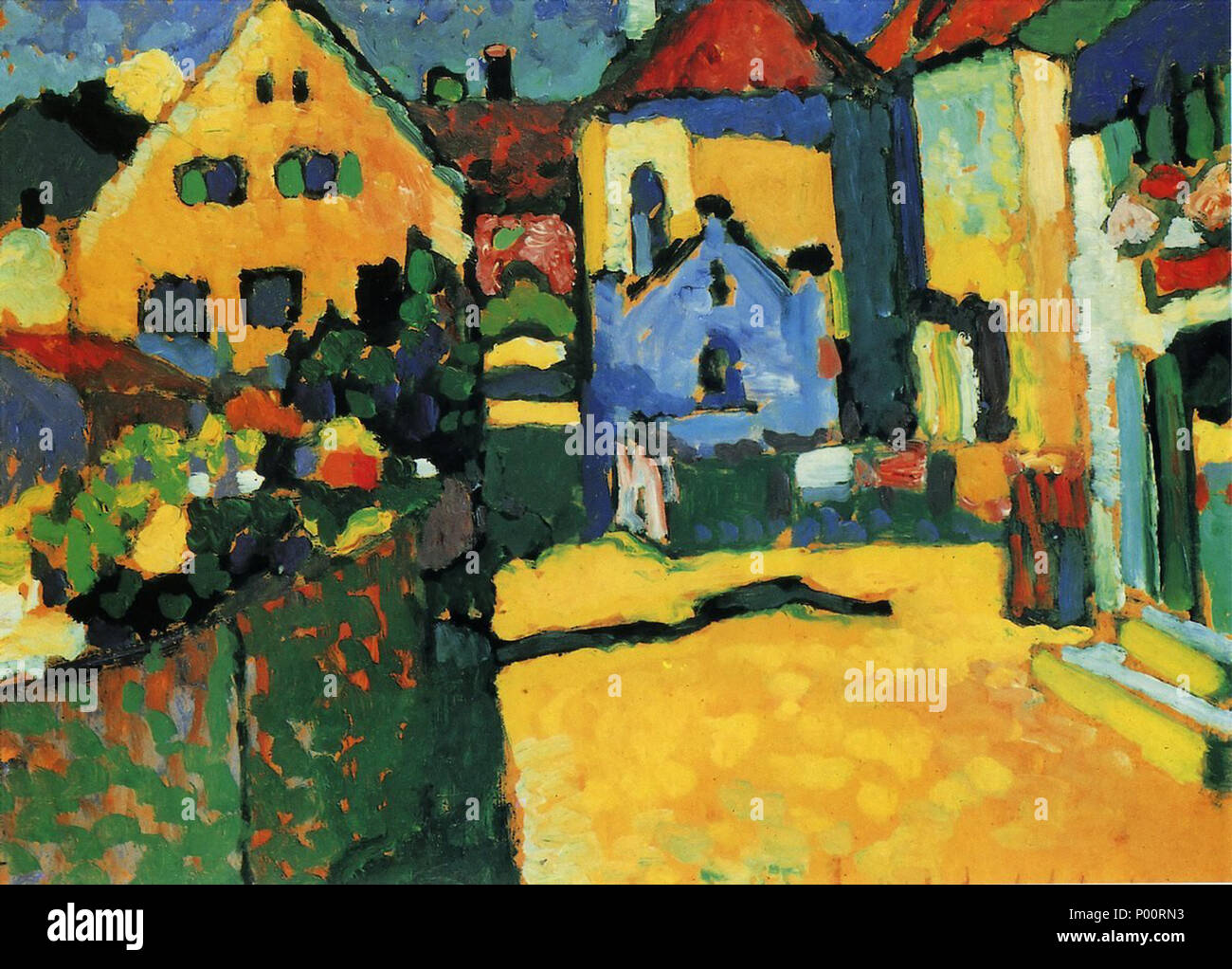. Русский : В. Кандинский. Мурнау Грюнгассе в. 1909 . 1909. 103 Inconnu Vassily Kandinsky, 1909 - Grungasse à Murnau Banque D'Images . Русский : В. Кандинский. Мурнау Грюнгассе в. 1909 . 1909. 103 Inconnu Vassily Kandinsky, 1909 - Grungasse à Murnau Banque D'Images