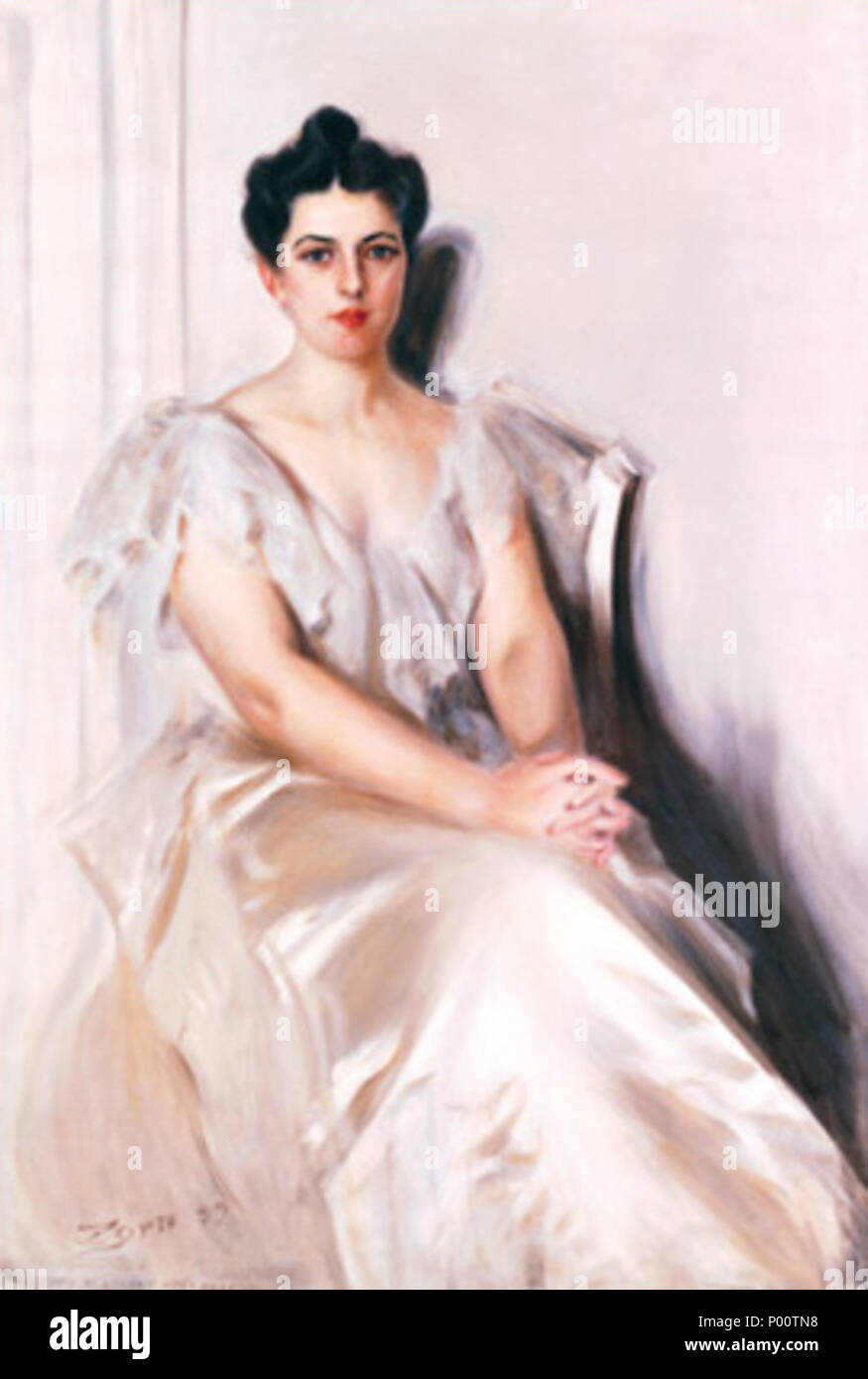 . Anglais : Frances Folsom Cleveland, Première Dame des États-Unis de 1886 à 1889 et de 1893 à 1897, au cours de la double occupation présidentielle de son mari, le Président Grover Cleveland . Mme Frances Cleveland . 1899 33 Premières dames-cleveland Banque D'Images