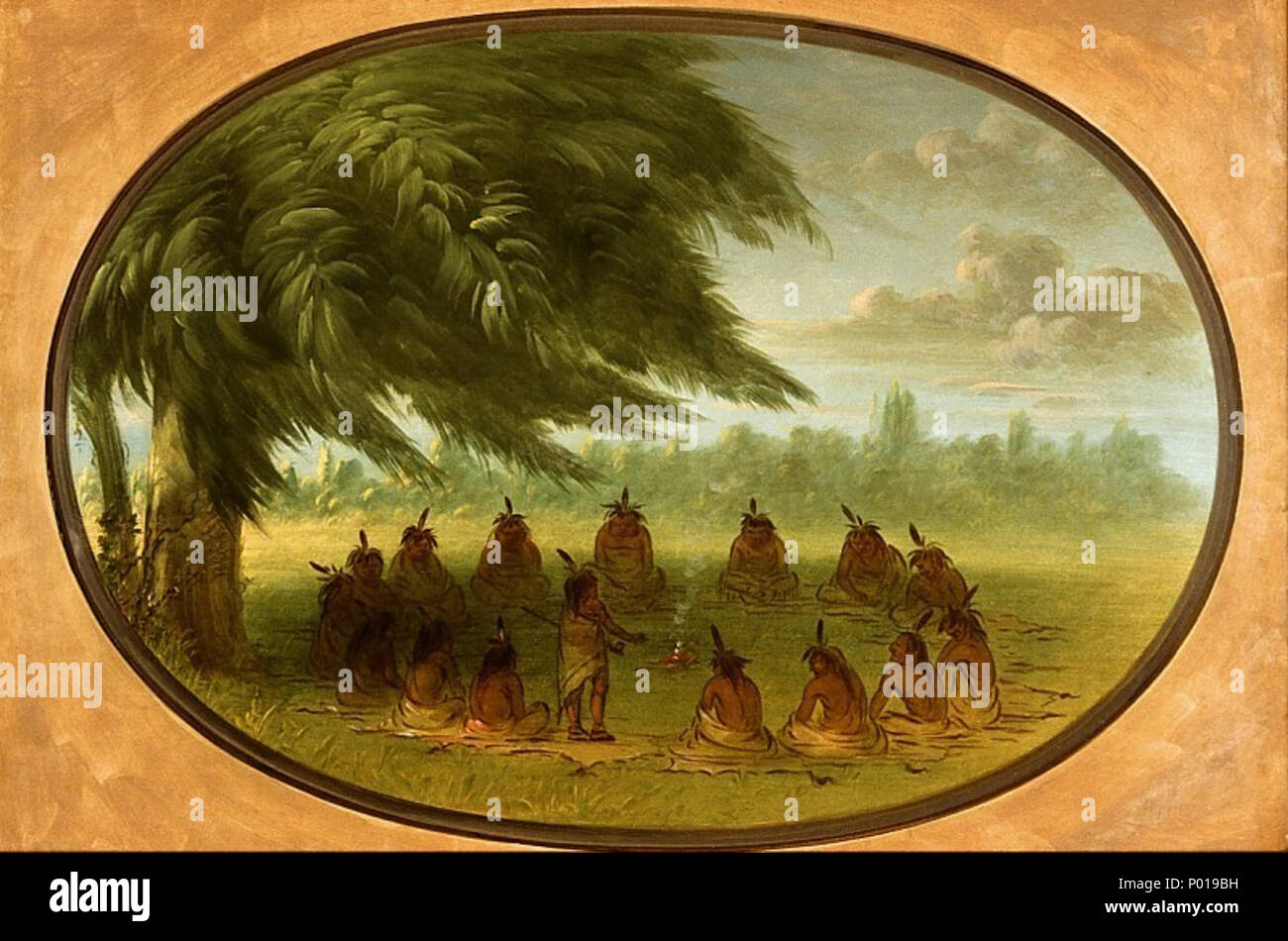 3 Un conseil indien - sioux Banque D'Images