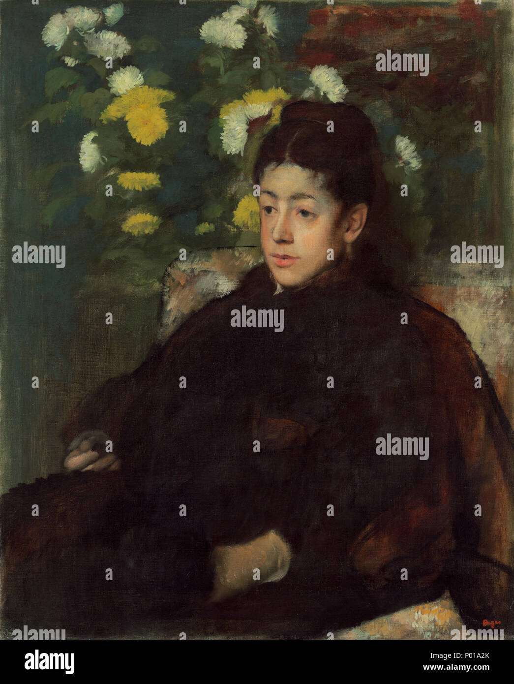 Peinture ; huile sur toile ; total : 81,1 x 65,1 cm (31 15/16 x 25 5/8 in.) Encadré : 106 x 90,8 cm (41 3/4 x 35 3/4 in.) ; 15 Mademoiselle Malo A16213 Banque D'Images