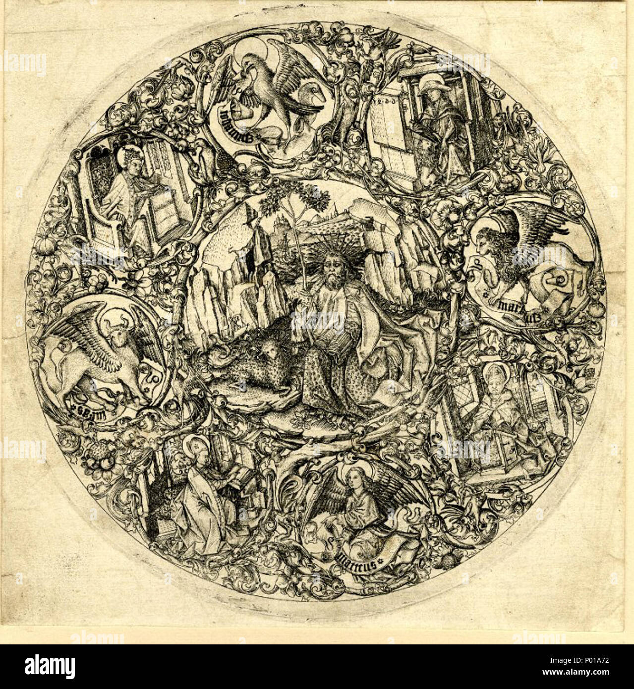 15 Maître E. S. Saint Jean Baptiste et l'agneau de Dieu 149 L. Banque D'Images 15 Maître E. S. Saint Jean Baptiste et l'agneau de Dieu 149 L. Banque D'Images