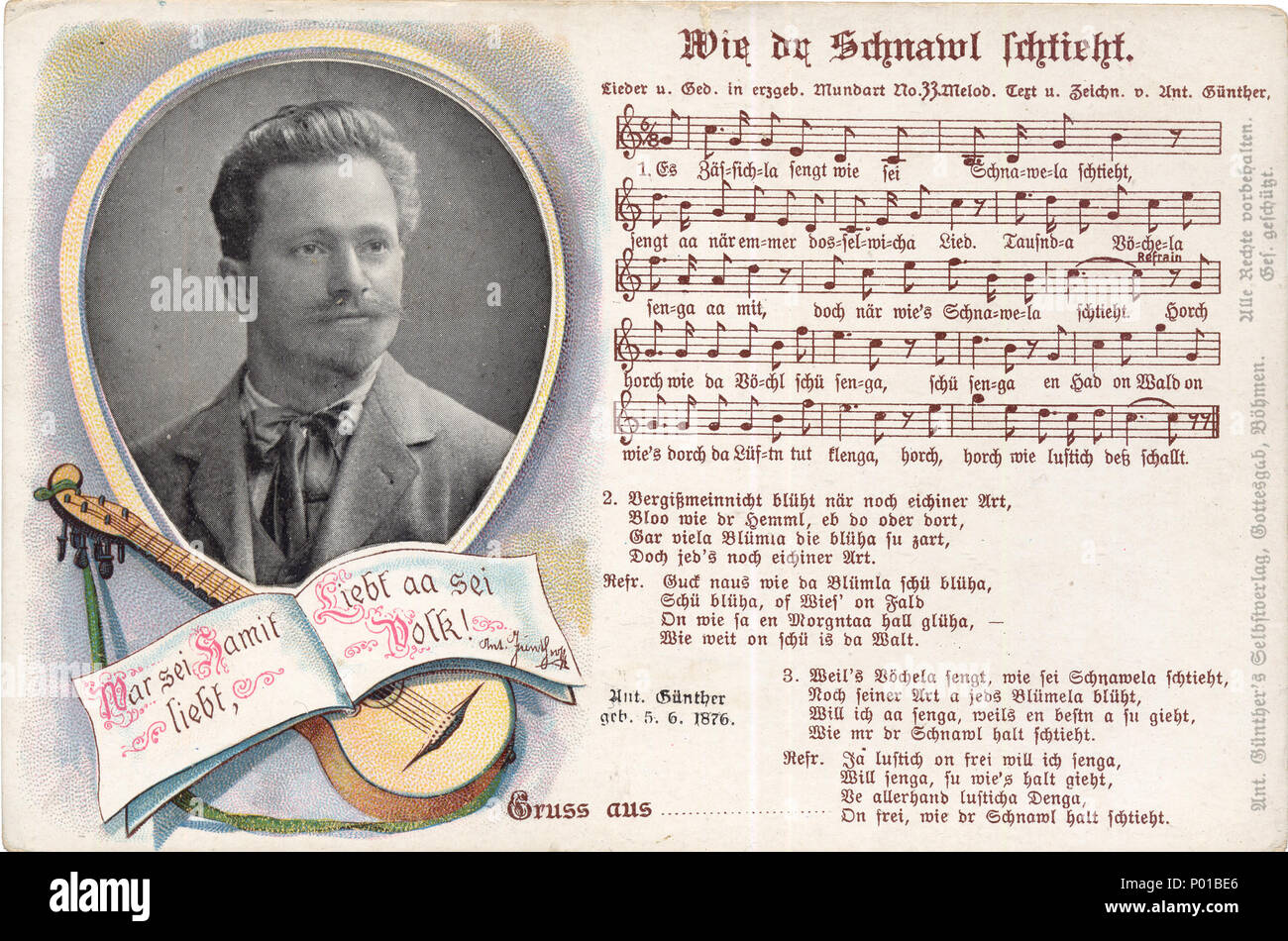 533 - Schnawl schtieht - Dr Wie mit Porträt (1906) Banque D'Images
