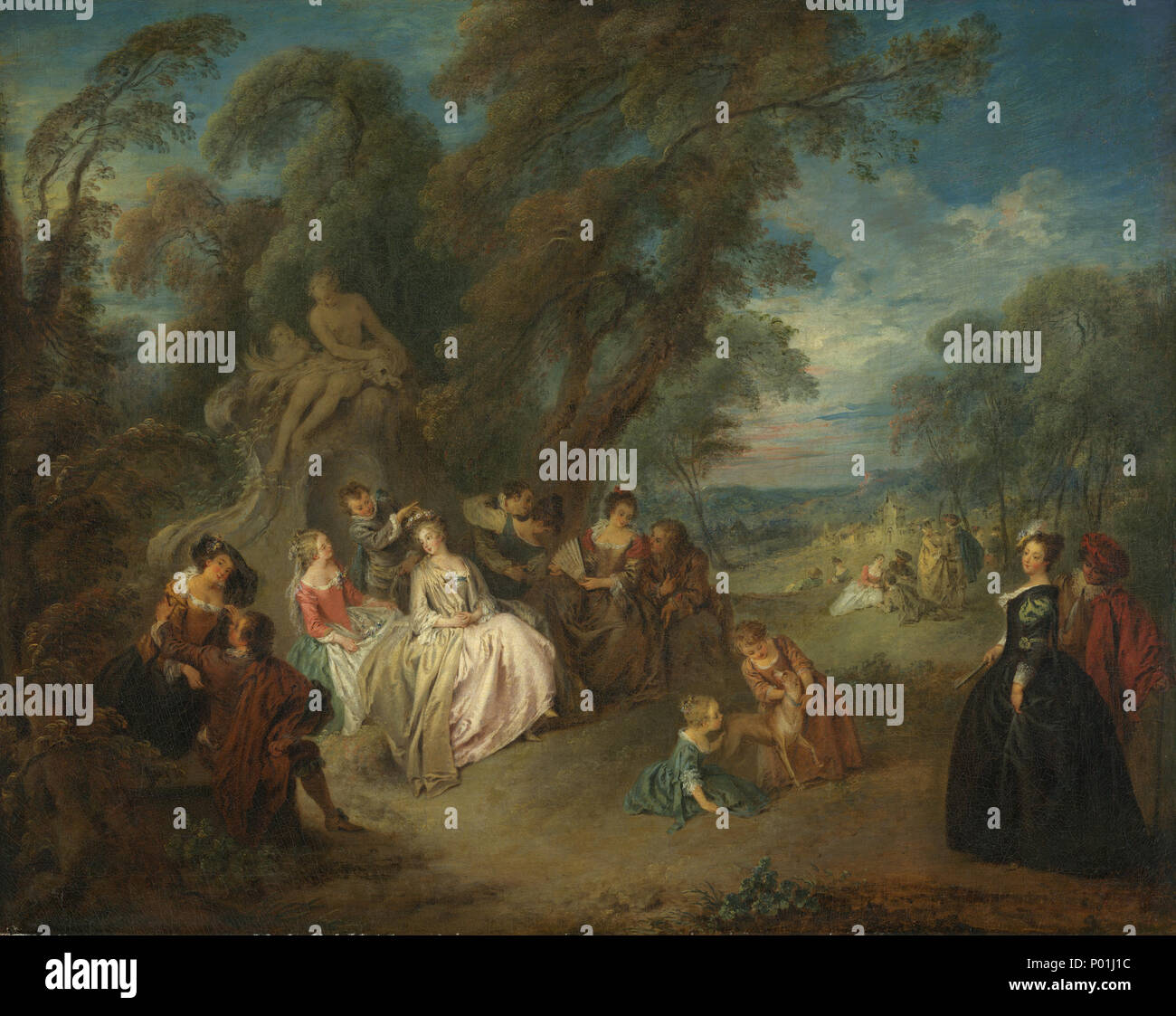 A13678.jpg Jean-Baptiste Joseph Pater (Français, 1695 - 1736 ), Fête champêtre, ch. 1730, huile sur toile, Samuel H. Kress Collection 9 Fête champêtre UN13678 Banque D'Images