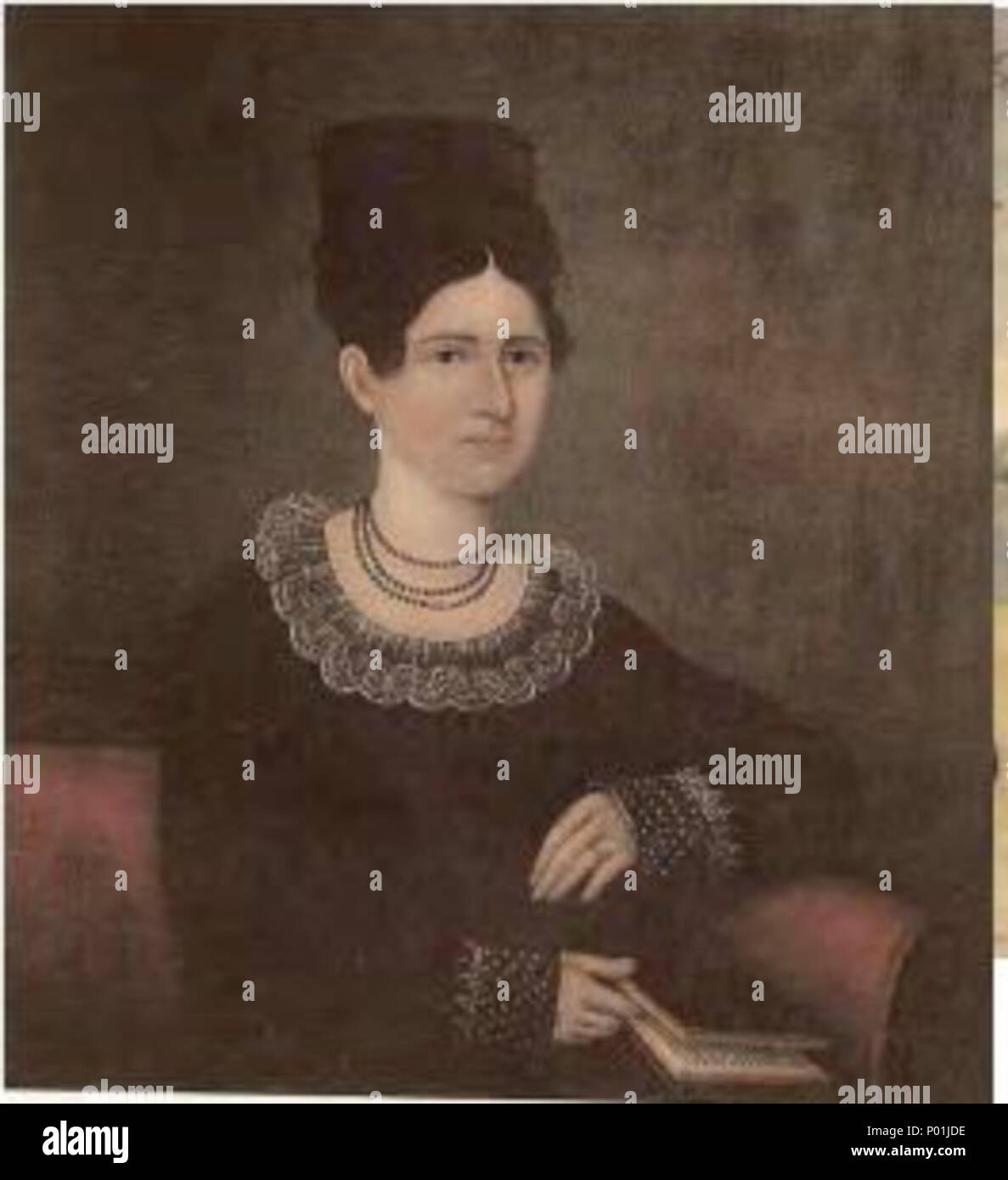 . Anglais : Mme Jesse Sumwalt (Louisa Kalbfus, 1805 La vie 1850) . 1820-2512, Joshua-Johnson-mme.-jesse-sumwalt, et la fin de période Banque D'Images