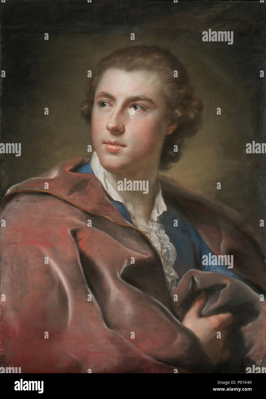 Portrait de William Burton Conyngham ; Anton Raphael Mengs (Allemand, 1728 - 1779) ; Rome, Italie ; environ 1754 - 1755 ; Pastel sur papier, sur toile, 68,6 × 48,3 × 19 cm (27 in.) ; 2001.82 19 Portrait de William Burton Conyngham 13768601 Banque D'Images