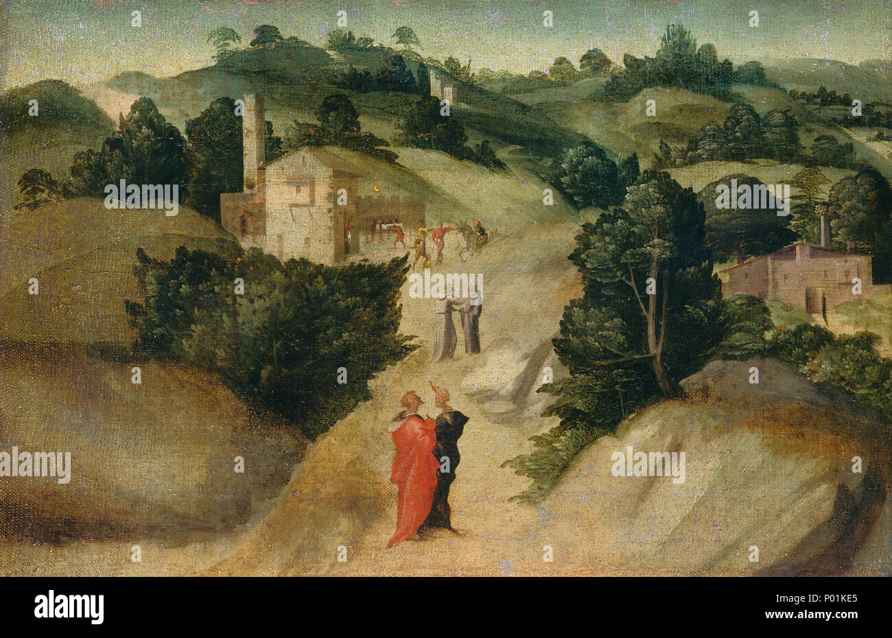 Giovanni Larciani (Maître de la Kress) Paysages (Italien, 1484 - 1527 ), des scènes de légende, probablement c. 1515/1520, huile sur toile, Samuel H. Kress Collection 21 scènes à partir d'un sc222 Légende Banque D'Images