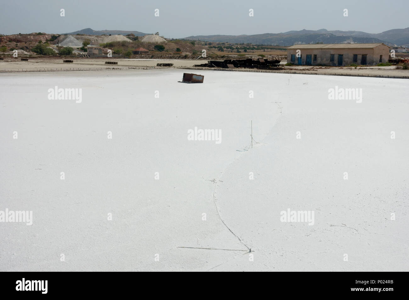 Salines désaffectées Milos Cyclades - Grèce Banque D'Images