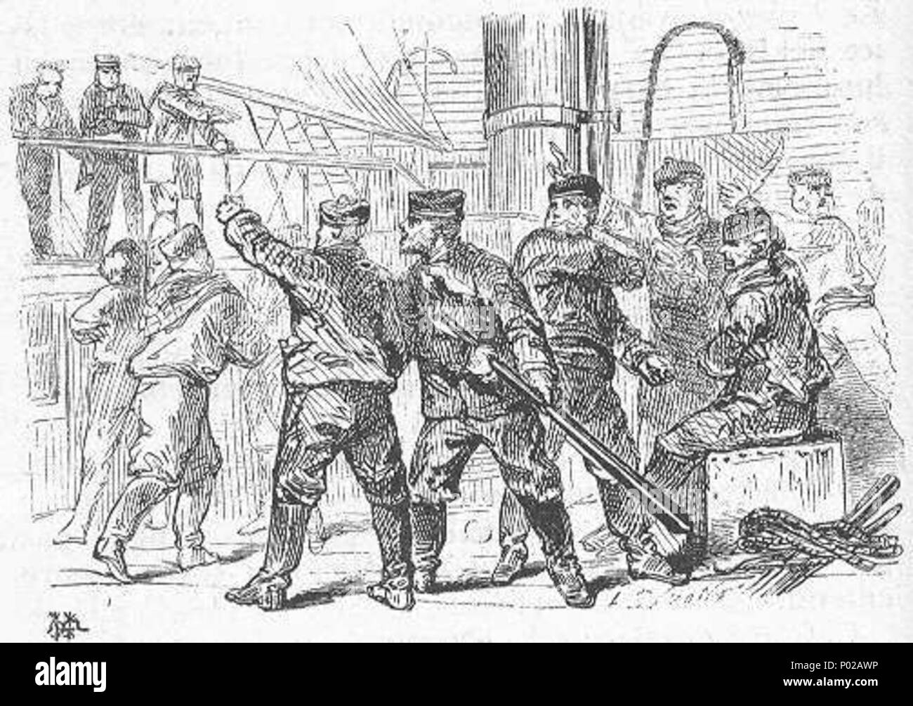 . Anglais : Une illustration de le roman de Jules Verne 'Voyages et aventures du Capitaine Hatteras", partie I : "l'anglais à l'Noth Pole' dessiné par Édouard Riou et/ou Henri de Montaut. Polski : Ilustracja powieści Gen. Sikorskiego 12 Verne'a 'Podróże je przygody kapitana Hatterasa', 'Anglicy : części J'Biegunie Północnym na' autorstwa Édouarda j Riou/lub Henri de Montauta. English : 'Jules Verne : Voyages et aventures du capitaine Hatteras - Les Anglais au Pôle Nord", Édouard Riou et Henri de Montaut. Ce fichier a été téléchargé avec Commonist. . 26 novembre 1866. Édouard Riou (1833-1900) Alternati Banque D'Images