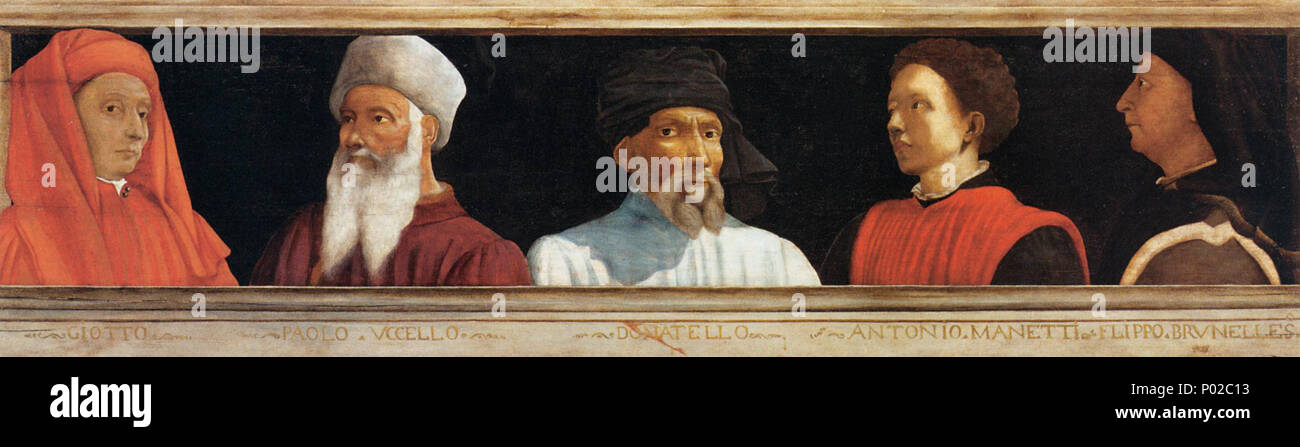 16 15e siècle peintres inconnus - Cinq hommes célèbres - WGA23919 Banque D'Images