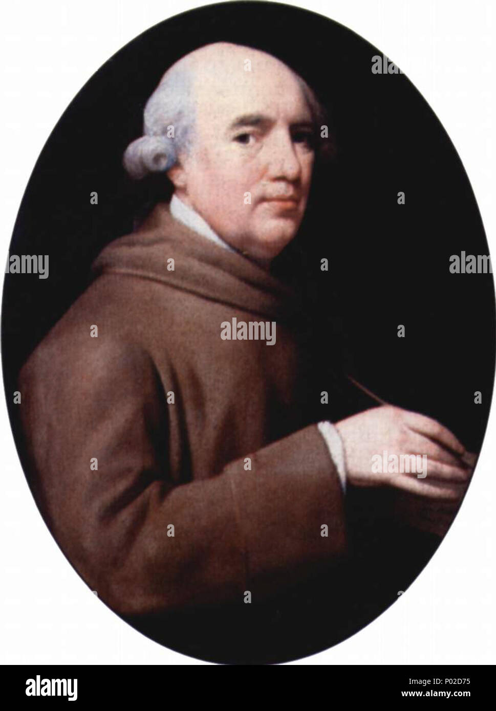 . Anglais : Self-portrait Deutsch : Selbstporträt, Ovale . George Stubbs . 1781 18 George Stubbs 021 Banque D'Images