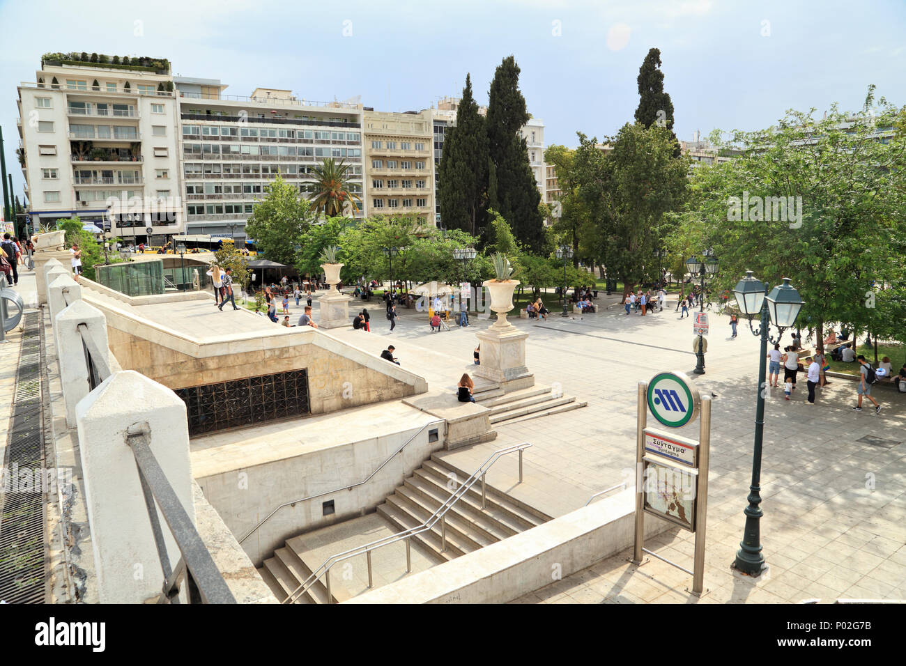 La place Syntagma Banque D'Images