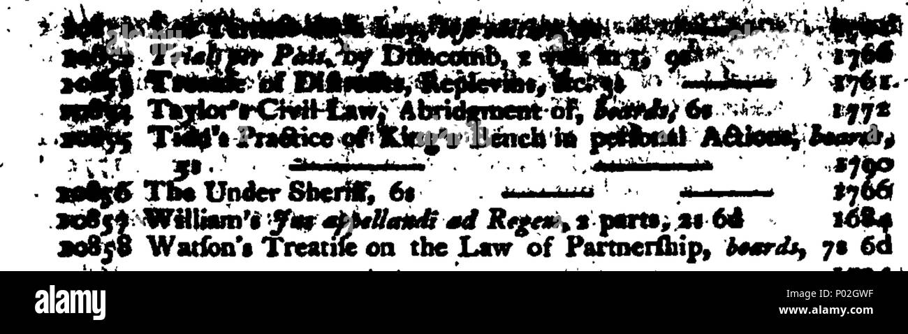 . Anglais : fleuron de livre : un catalogue de rare, splendide, et livres précieux, dans chaque direction générale de la littérature courtoise ; y compris l'ensemble de bibliothèques de la Rev. Harvey, La Fayette ... aussi du Révérend Henry Putman, ... La vente débutera le 19 février, 1798, par John White, ... 31 Un catalogue de rare, splendide, et livres précieux, dans chaque direction générale de la littérature courtoise ; y compris l'ensemble de bibliothèques de la Rev Fleuron T061374-6 Banque D'Images