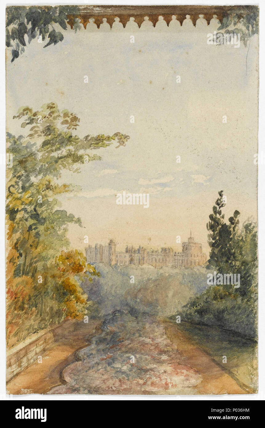 . English : 'Le Château de Windsor à partir de la Cour d'Upton possédait une maison familiale Herschel (souvent appelés "Maison de l'Observatoire") à Slough, Berkshire à partir de la fin du xviiie siècle jusqu'à 1958 quand il a été démoli. Après la famille est revenu de l'Afrique du Sud en 1838, ils ont loué cette maison, et vivait dans une maison qui s'appelle Collingwood près de Hawkhurst dans le Kent (près de la frontière de Sussex). En tant qu'adultes, dans les années 1870, années 1880, certains des frères et sœurs non mariées ou veuves de Herschel maison de l'Observatoire. Alors que Rose n'était pas un Matida des frères et sœurs au retour, elle aurait visité. Il semble probable que cette Banque D'Images